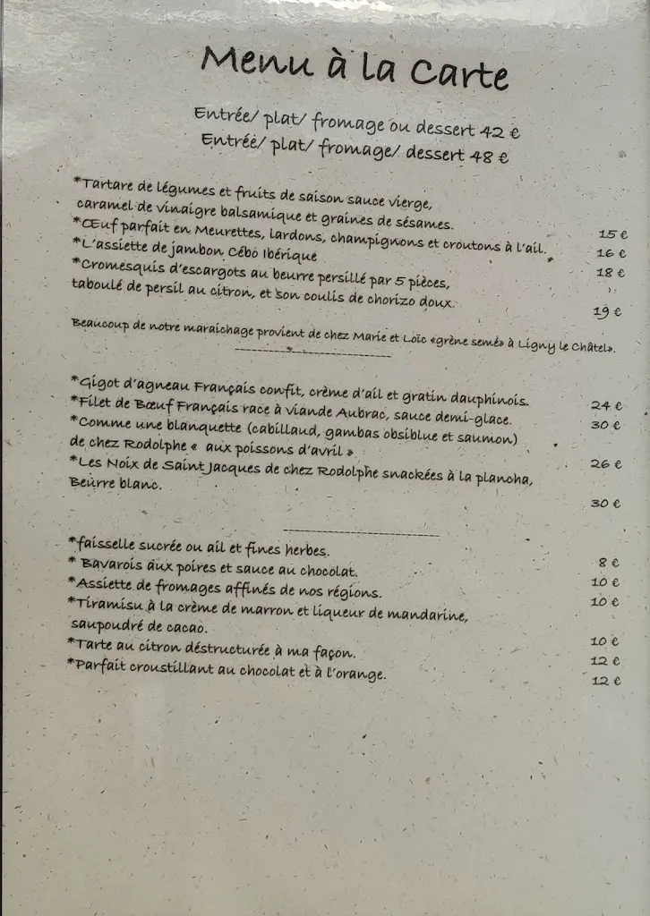 Menu_Restaurant À la maison_Auxerre_immagine_2