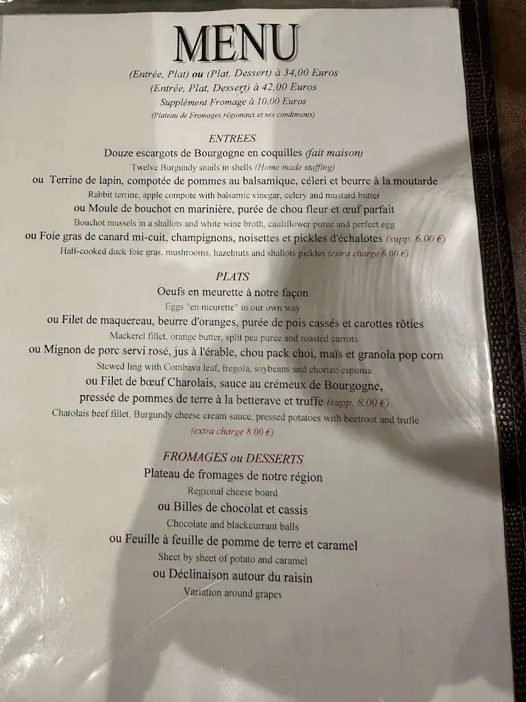 Menü_Un Air de Famille - Restaurant_Auxerre_Bild_1