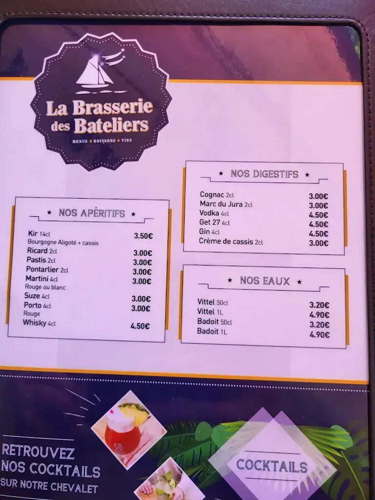 Menu_Brasserie des Bateliers_Gray_immagine_2