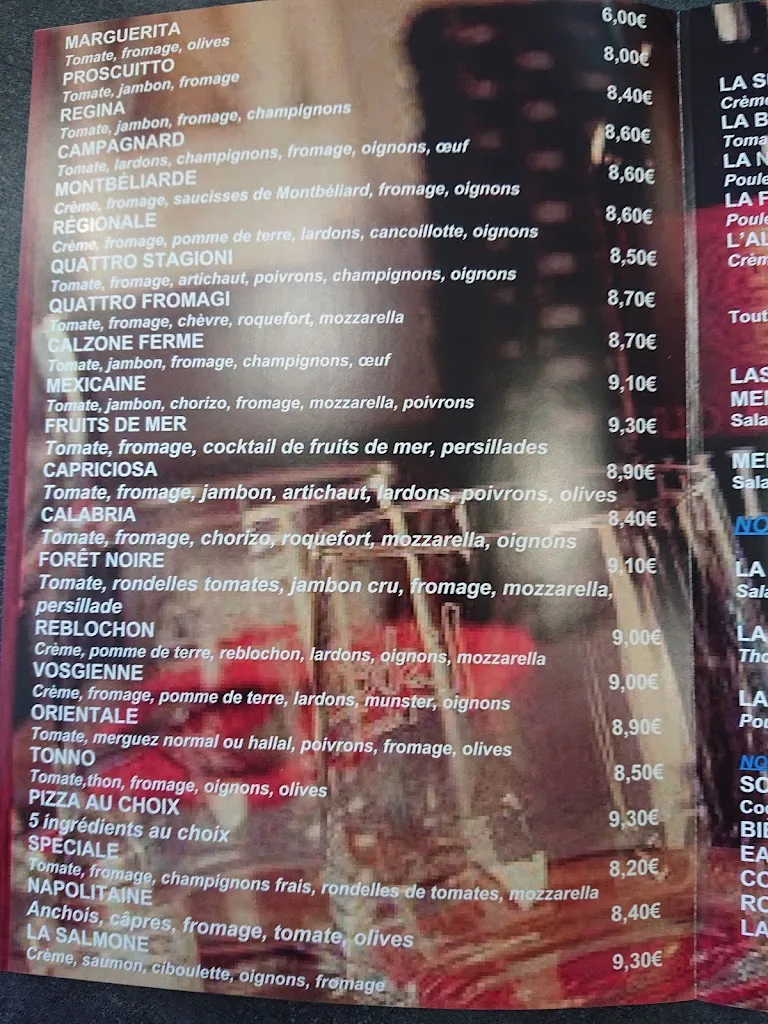 Menu_Pizzeria La Calabria_Bavans_image_2