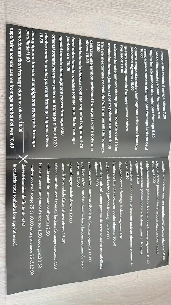 Menu_Pizzeria La Calabria_Bavans_image_3