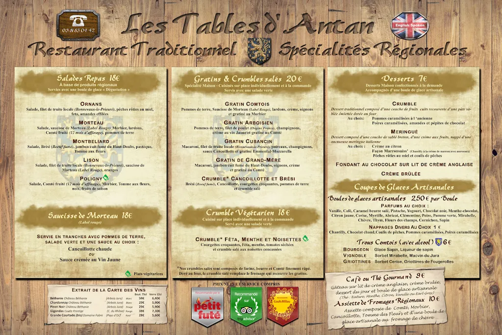 Menu_Les Tables d'antan_Besançon_image_1