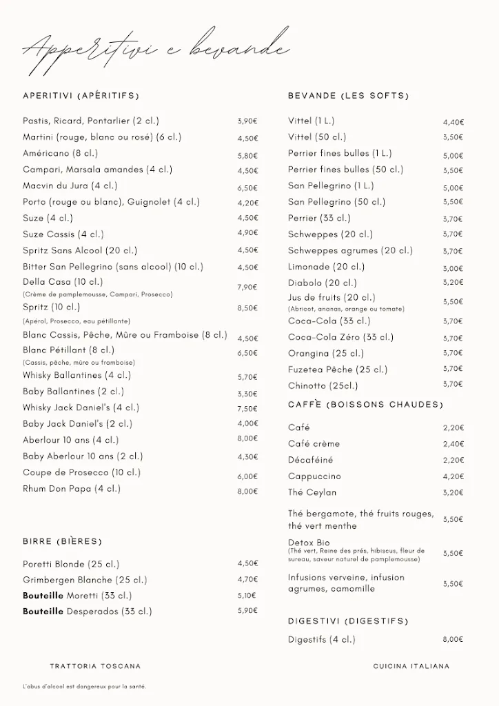 Menü_Trattoria Toscana_Miserey-Salines_Bild_1