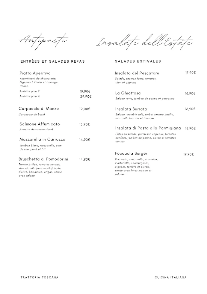 Menü_Trattoria Toscana_Miserey-Salines_Bild_2