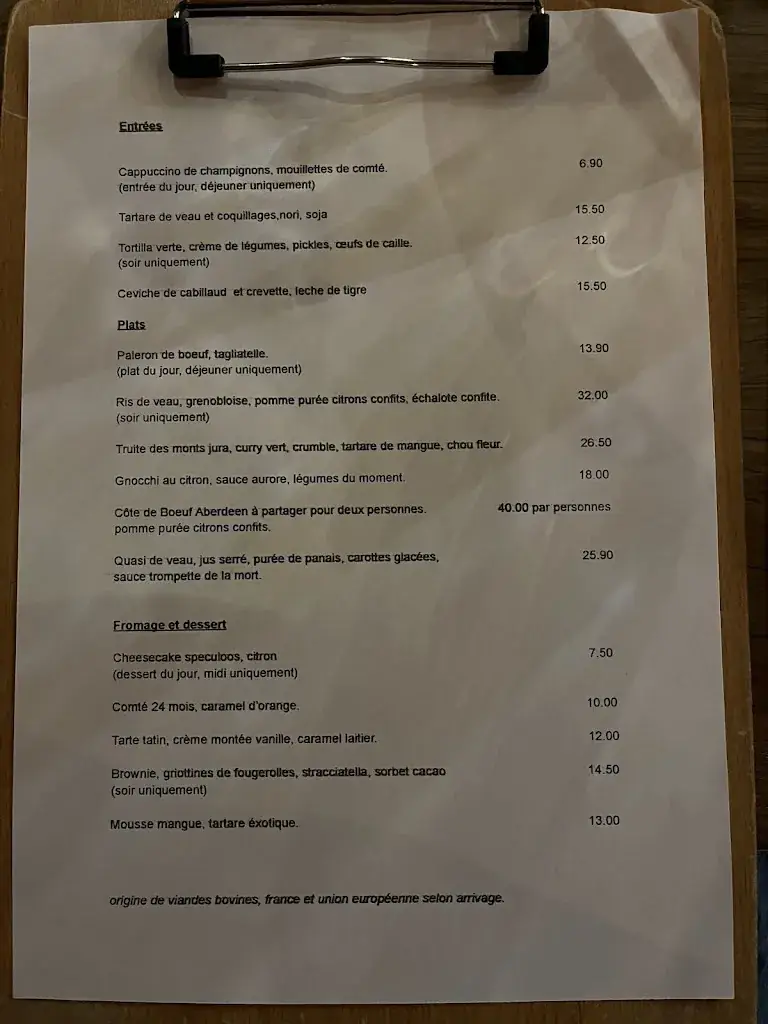 Menu_Les Gamins_Besançon_image_1