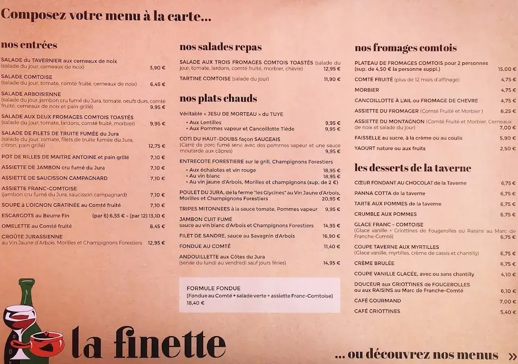 Menu_La Finette Taverne D'Arbois_Arbois_image_2