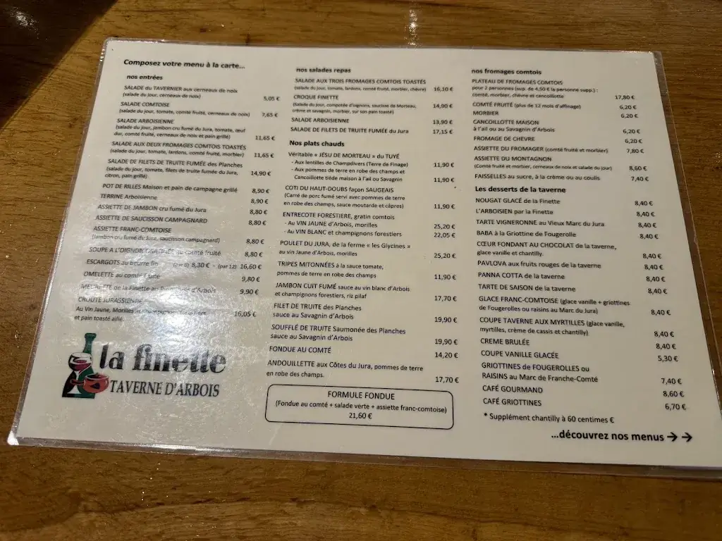 Menu_La Finette Taverne D'Arbois_Arbois_image_4