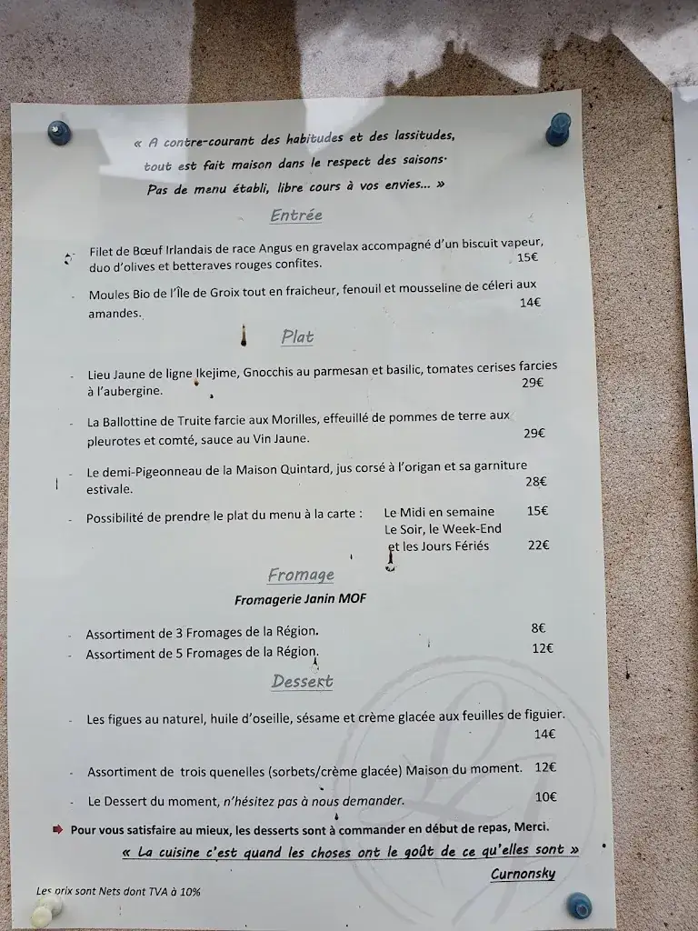 Menu_Restaurant Le Bistronôme Lisa/Jérôme_Arbois_image_3