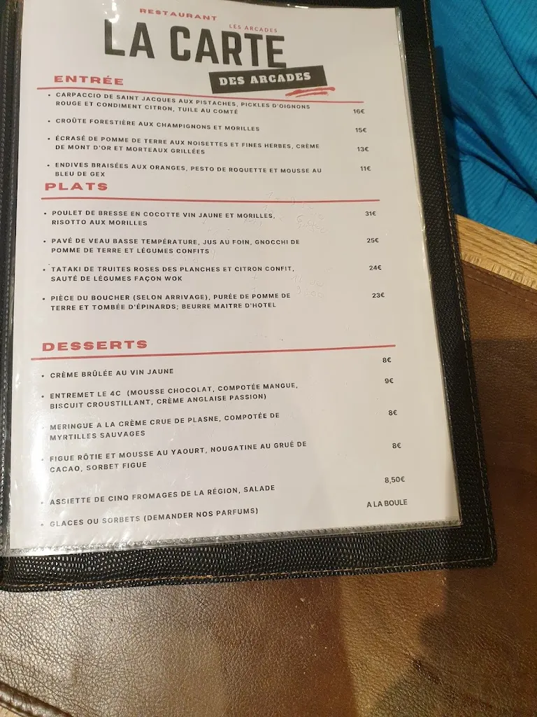 Menu_Les Arcades_Arbois_immagine_2