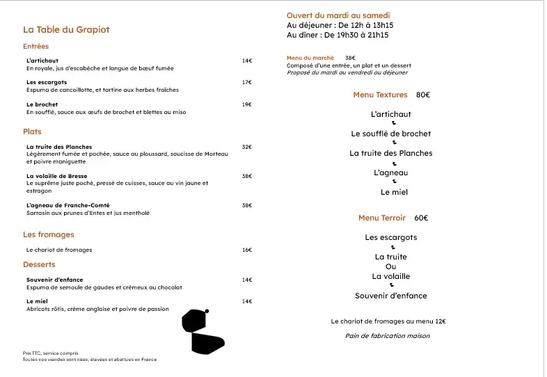 Menu_La Table du Grapiot_Pupillin_image_1