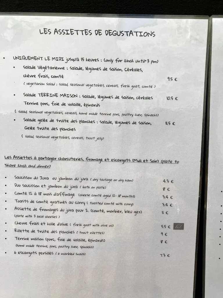 Menu_Domaine de la Tournelle / bistrot de la Tournelle_Arbois_image_1