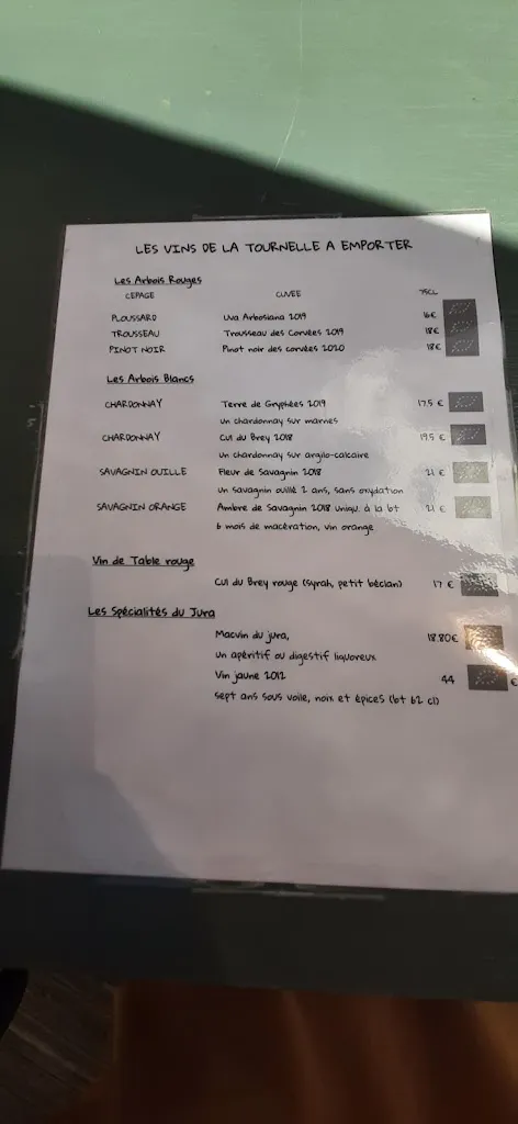 Menu_Domaine de la Tournelle / bistrot de la Tournelle_Arbois_image_4