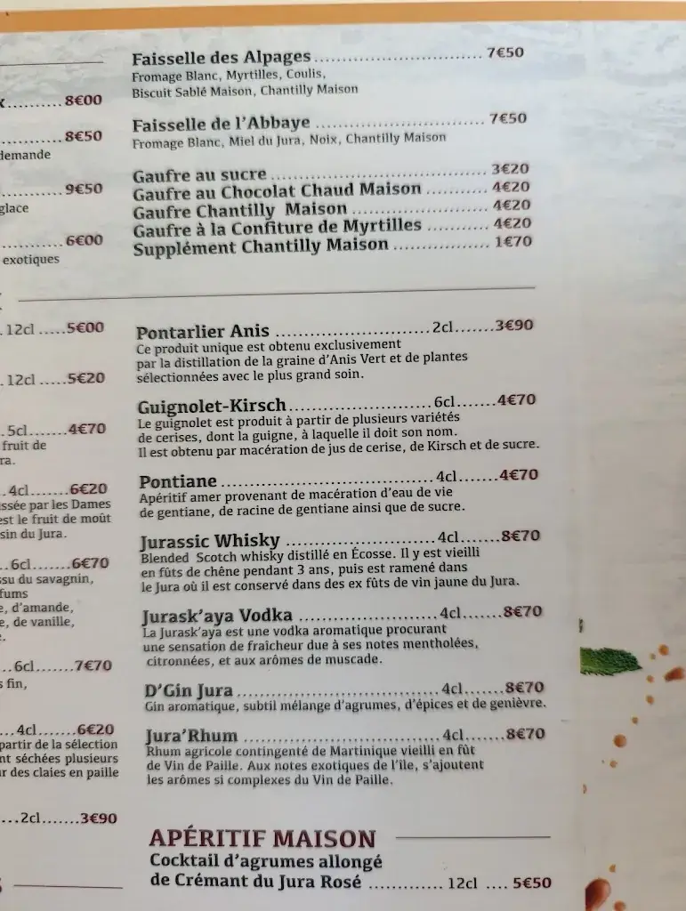 Menu_Café Restaurant de l'Abbaye_Baume-les-Messieurs_image_2