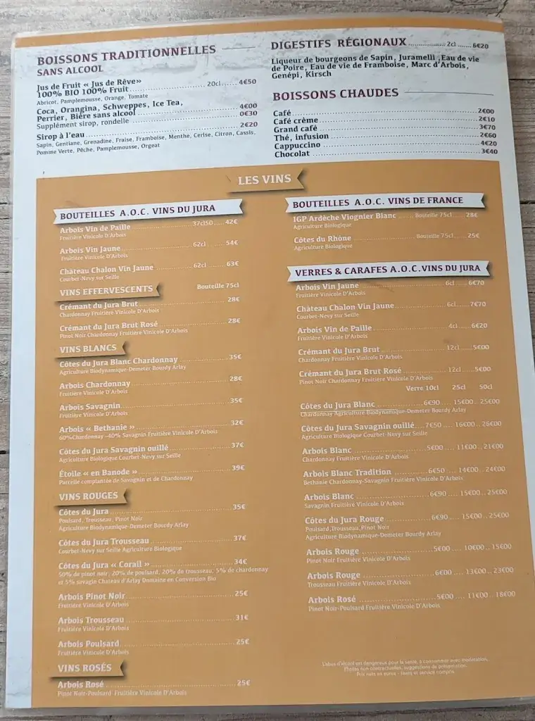 Menu_Café Restaurant de l'Abbaye_Baume-les-Messieurs_image_3