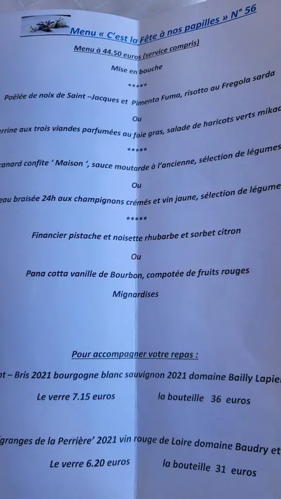 Menu_Auberge Fleurie_Châlonvillars_immagine_3