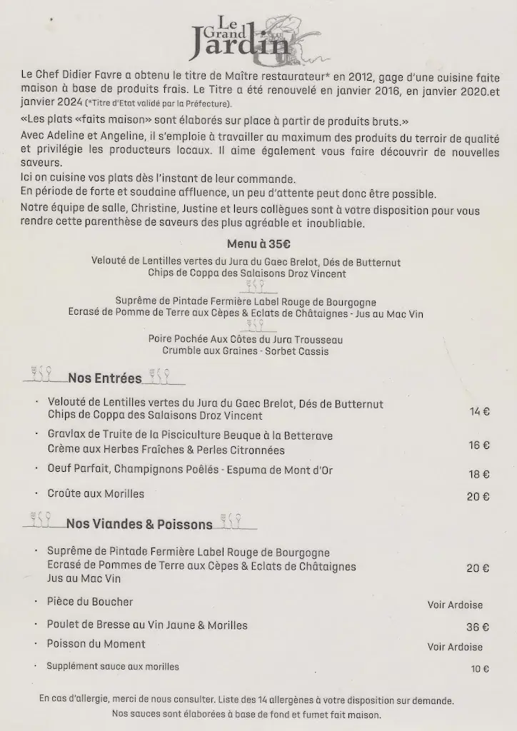Menu_LE GRAND JARDIN_Baume-les-Messieurs_immagine_1