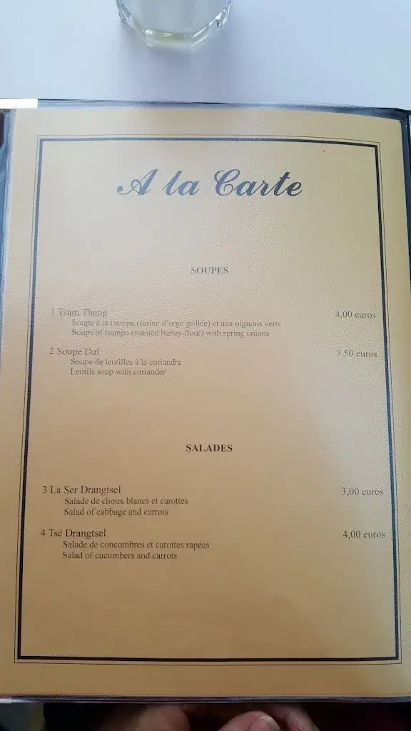Menu_Norbu - Restaurant Tibétain_Avallon_imagen_3