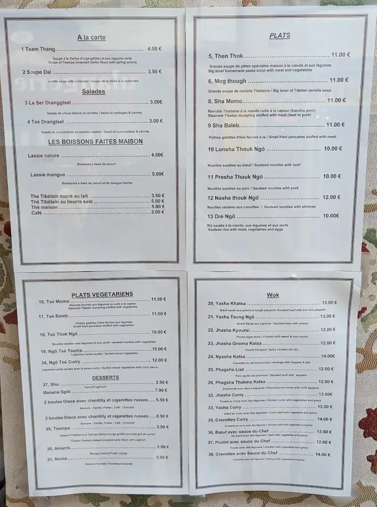 Menu_Norbu - Restaurant Tibétain_Avallon_imagen_4
