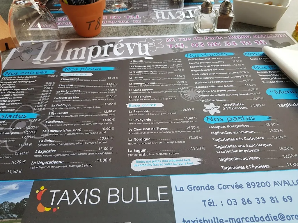 Menu_L'Imprévu_Avallon_image_4