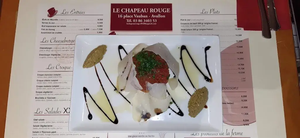 Menu_Le Chapeau Rouge_Avallon_image_1
