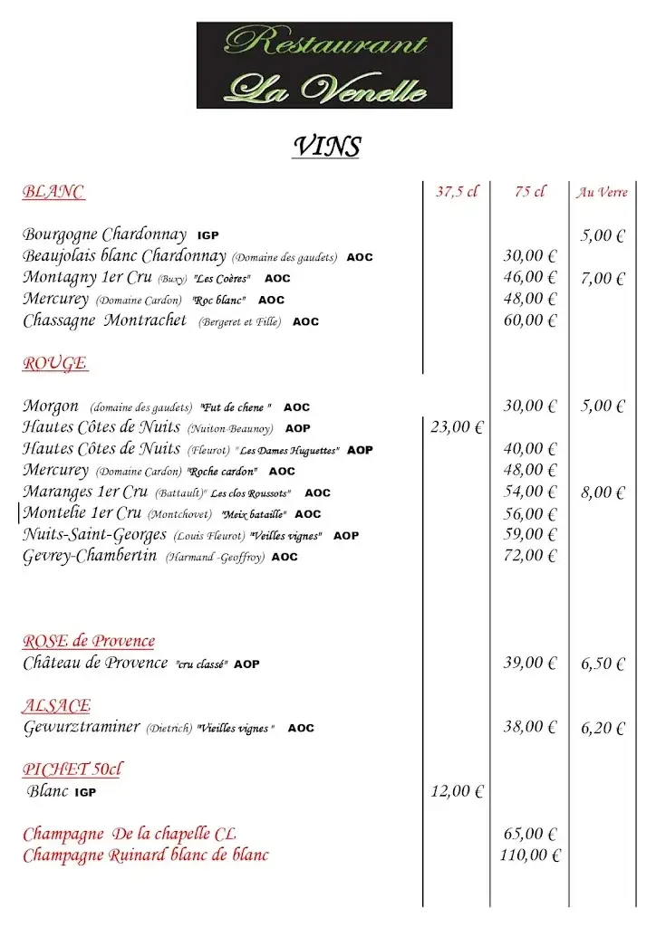 Menu_La Venelle_Mirebeau-sur-Bèze_image_1