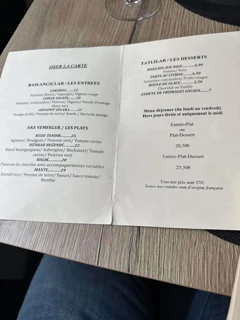 Menu_Oser Restaurant_Montbéliard_image_4