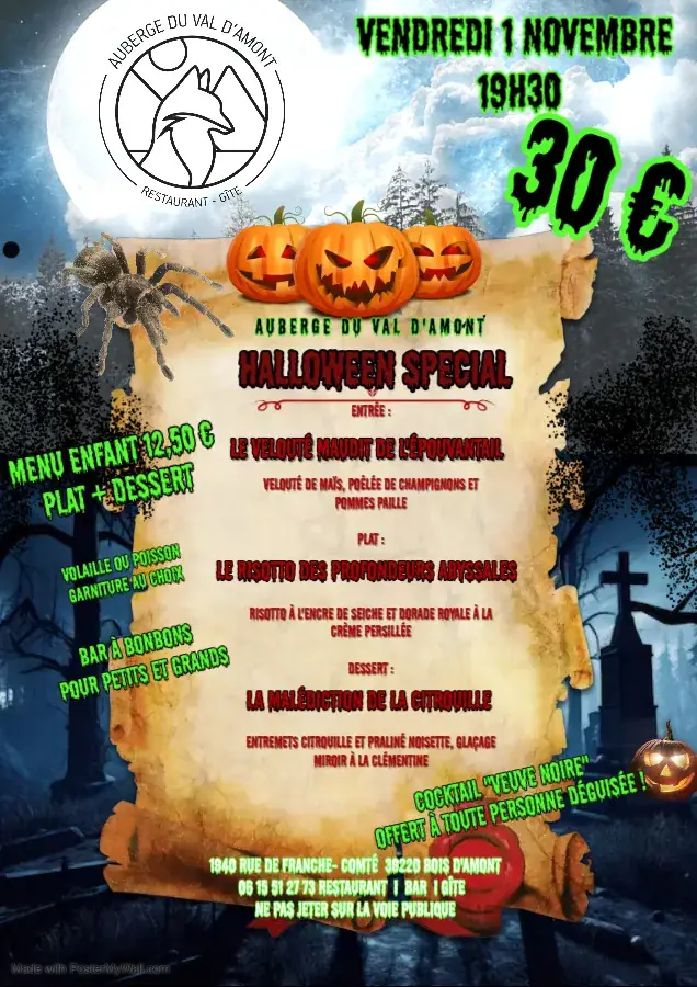 Menu_Auberge du VAL d’Amont Restaurant_Bois-d'Amont_image_4