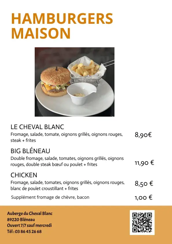 Menu_Auberge Du Cheval Blanc_Bléneau_image_2