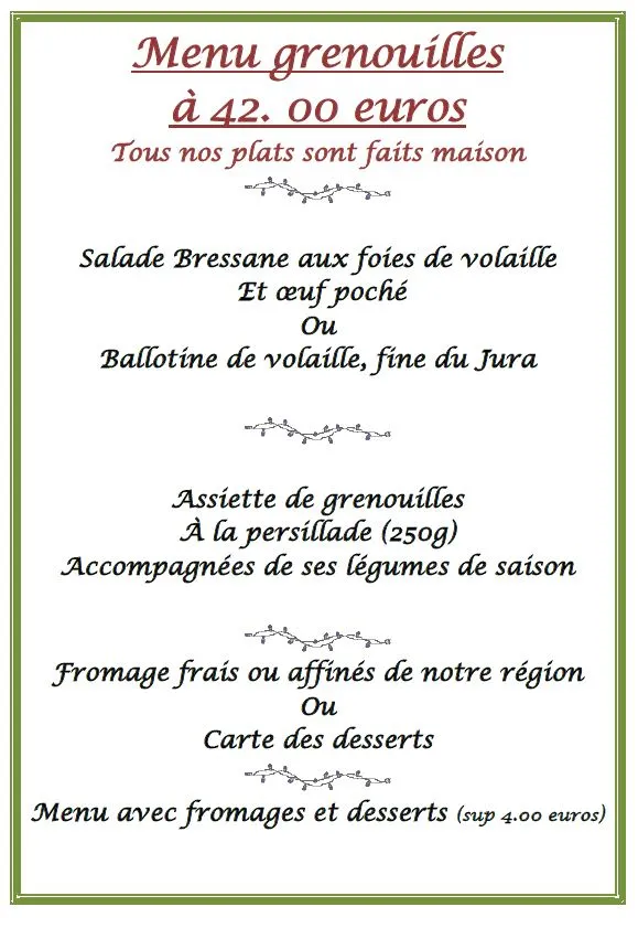 Menu_Restaurant De La Cloche_Bletterans_image_2