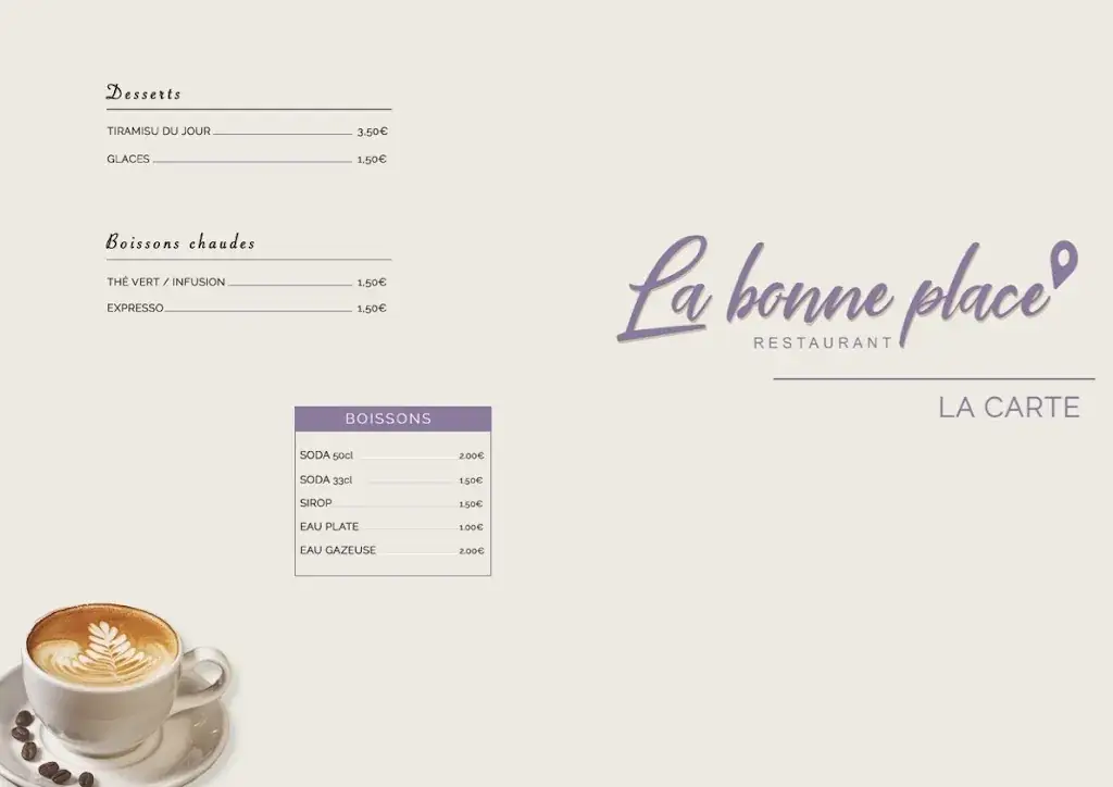 Menu_La Bonne Place_Audincourt_immagine_2