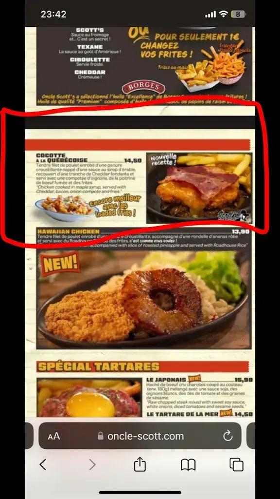 Menu_Oncle Scott's Audincourt_Audincourt_image_1