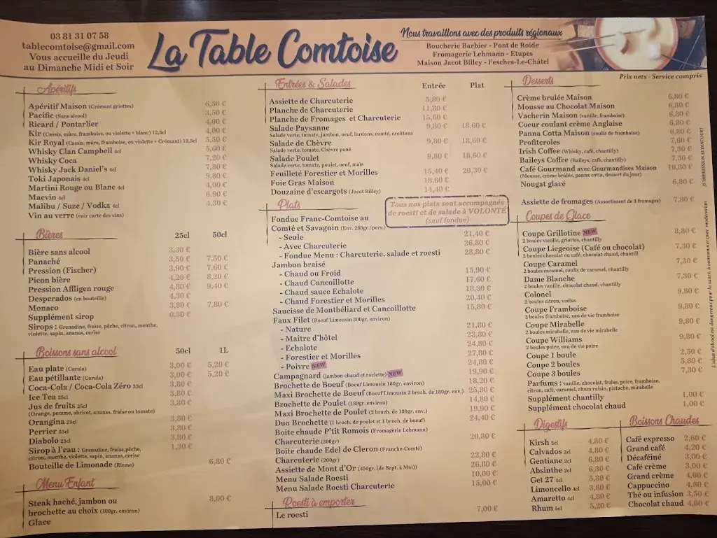 Menu_La Table Comtoise_Étupes_image_1