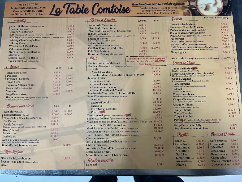 Menu_La Table Comtoise_Étupes_image_2