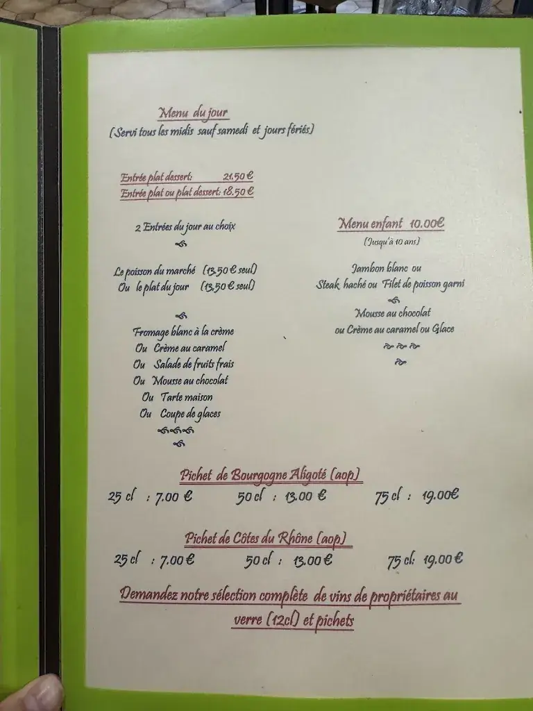 Menu_Restaurant Le Chateaubriant_Autun_image_1