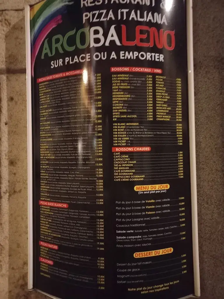 Menu_Arcobaleno pizza italiana_Oyonnax_image_4