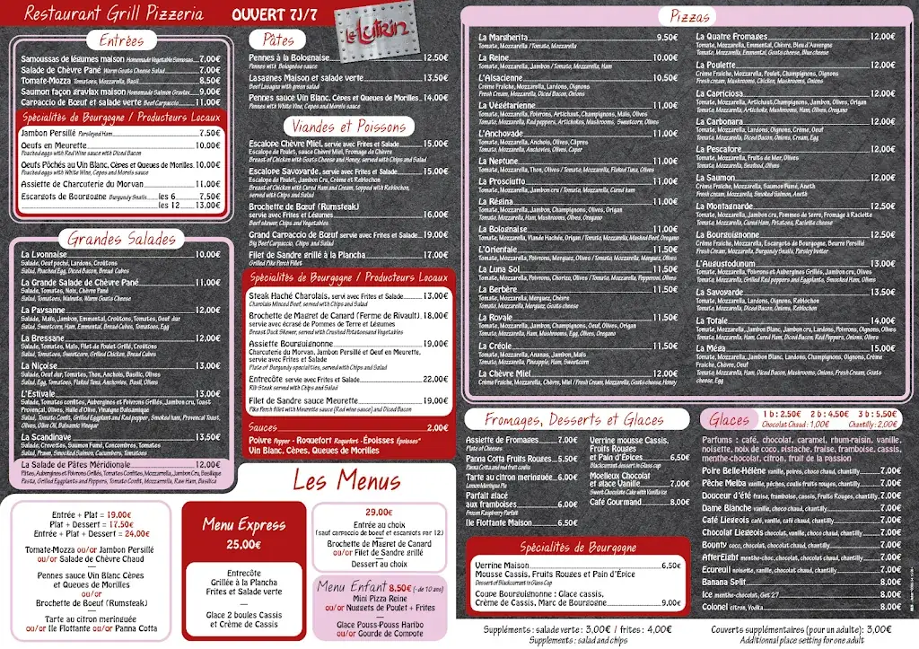 Menu_Restaurant-Pub Le Lutrin_Autun_image_1
