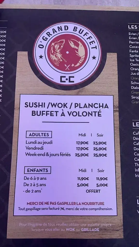 Menu_O'Grand buffet_Montceau-les-Mines_image_1