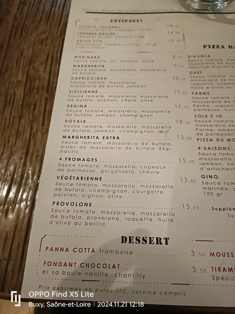 Menu_Pizzeria Café De La Gare_Buxy_image_2