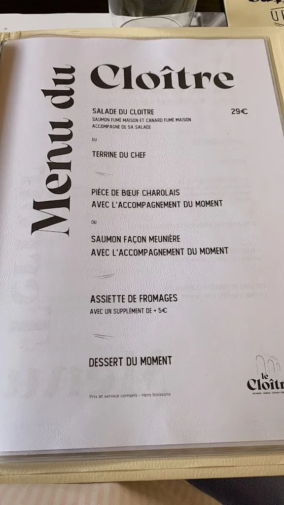 Menu_Restaurant du Cloître de Bourbon-Lancy_Bourbon-Lancy_image_3