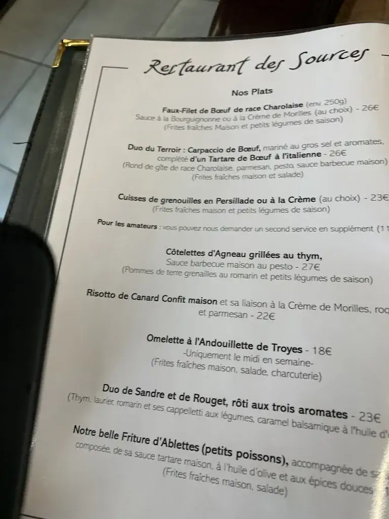 Menu_Restaurant des Sources_Bourbon-Lancy_image_1
