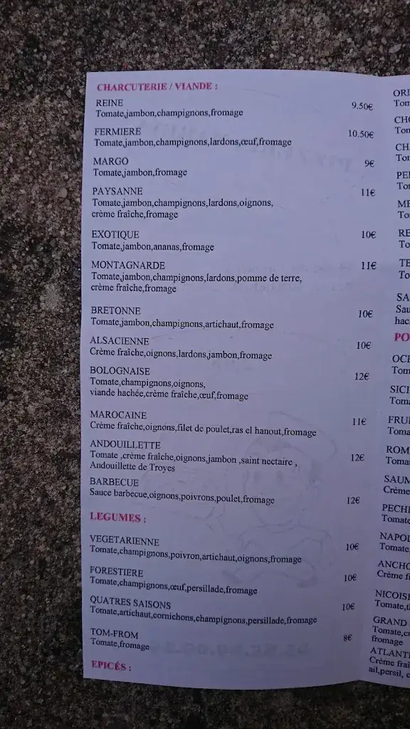 Menu_Pizzeria Mareva_Bourbon-Lancy_image_4