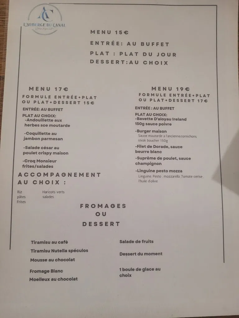 Menu_L'Auberge du canal_Brienon-sur-Armançon_image_2