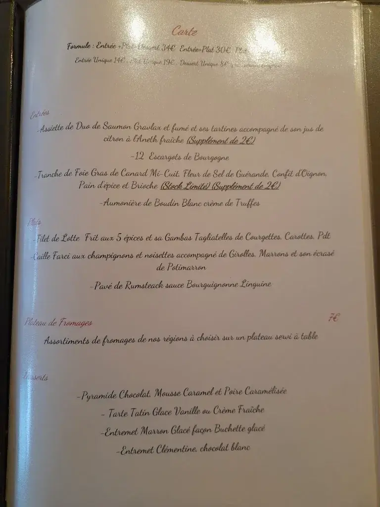 Menu_Auberge de la Poterne_Brienon-sur-Armançon_image_1