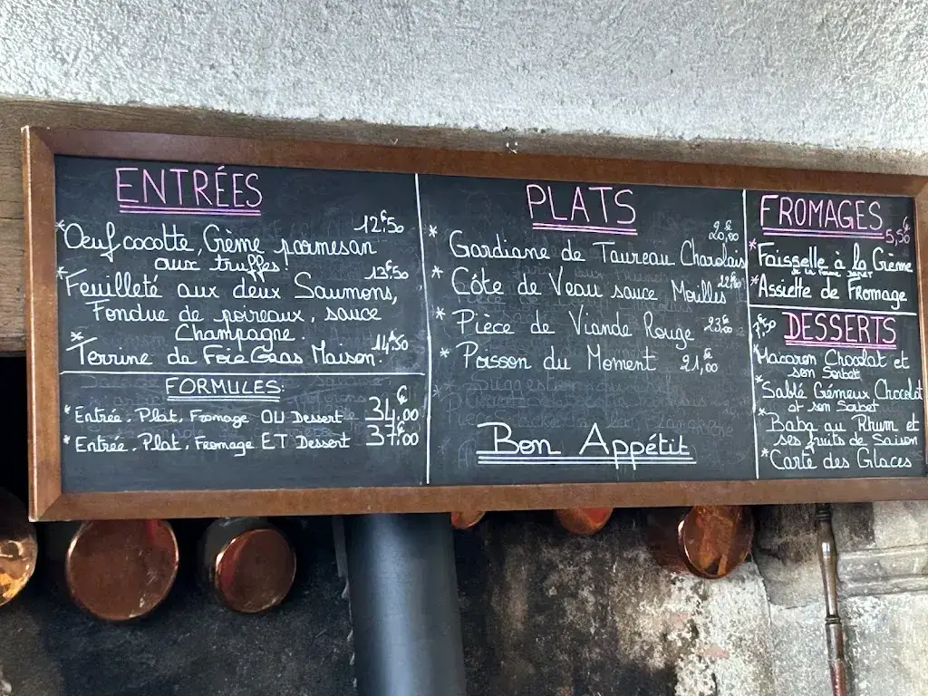 Menu_Auberge de la Vieille Maison_Beaulon_immagine_1