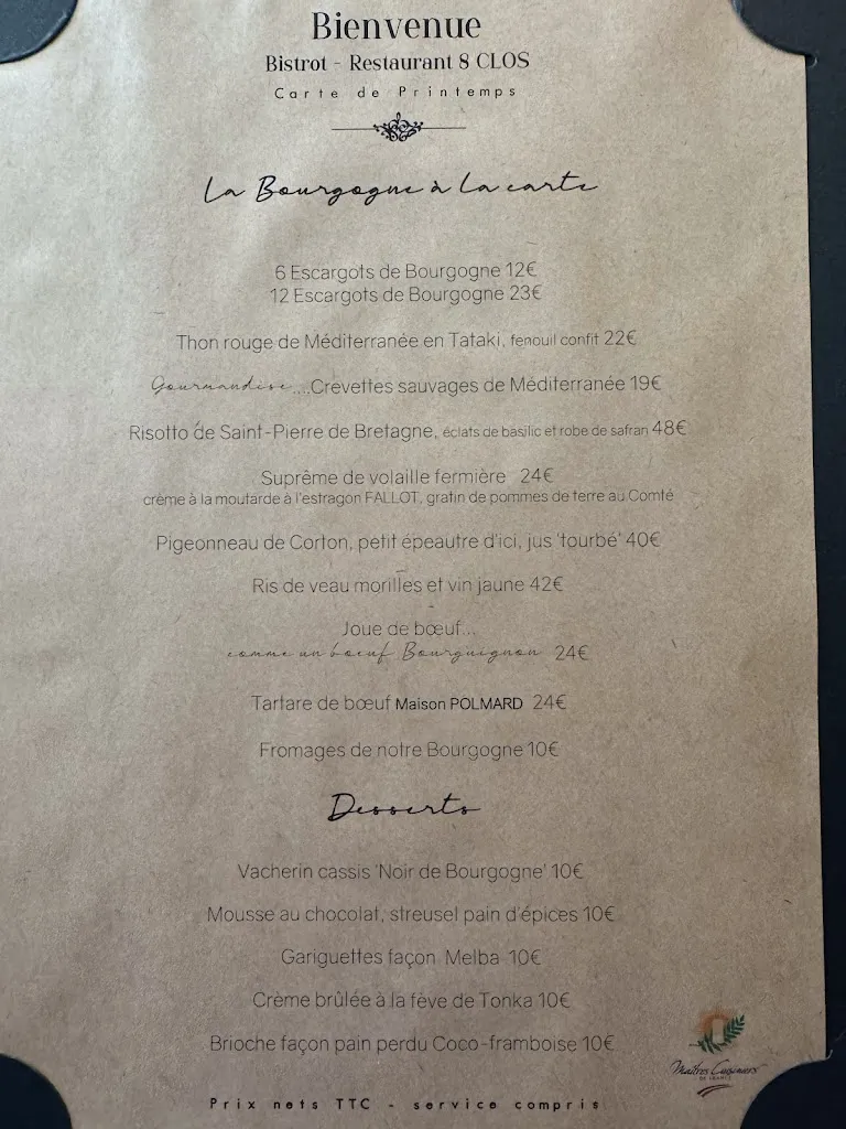 Menu_Bistrot - Restaurant 8CLOS_Beaune_image_1