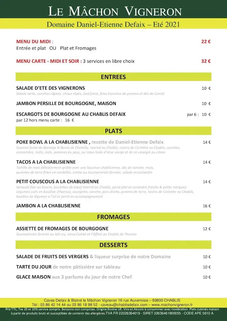 Menu_Restaurant Le Mâchon Vigneron - La Cuisine Au Vin_Chablis_image_2