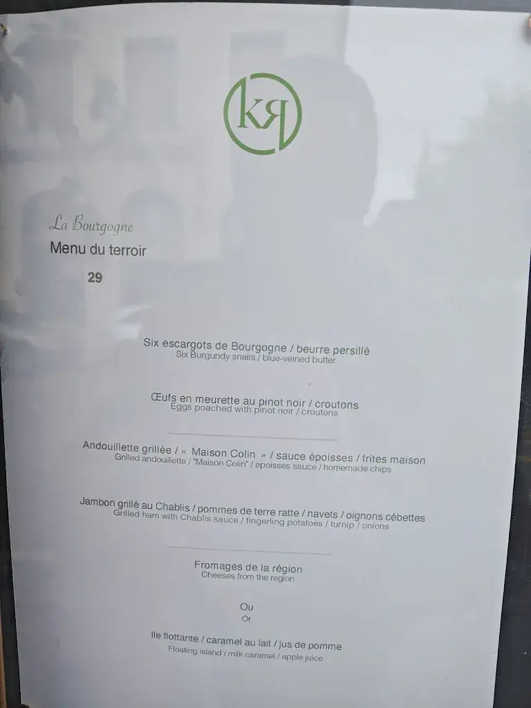 Menu_Kimm & Ridge. | Restaurant_Chablis_image_1