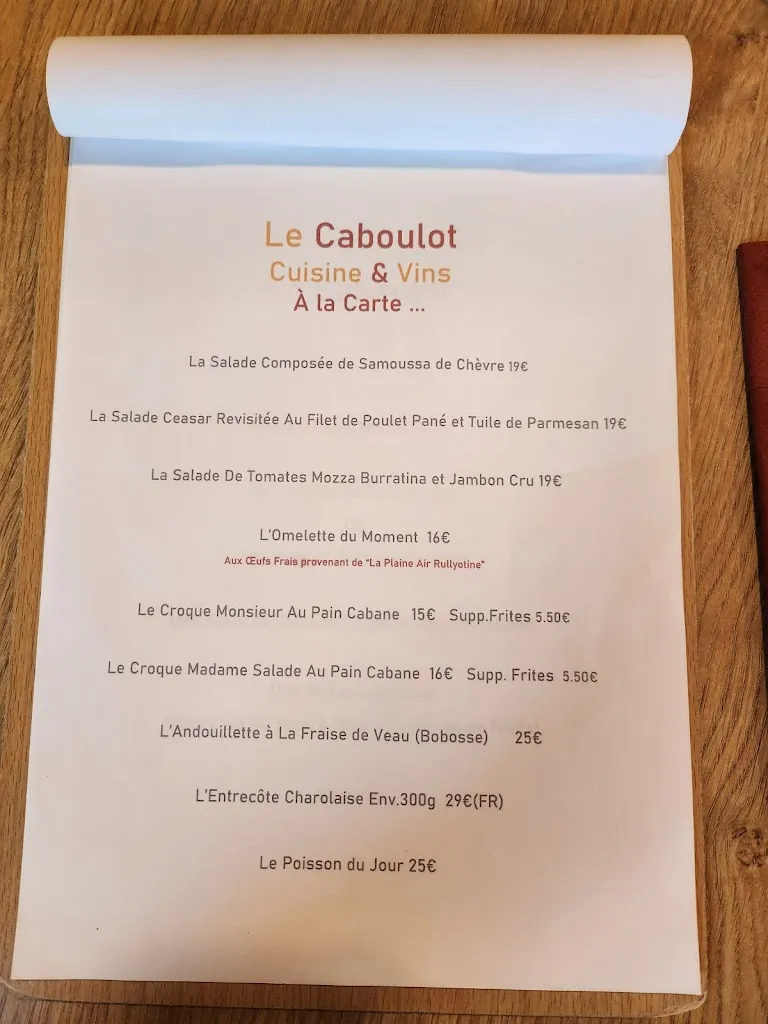Menu_Le Caboulot Lyonnais_Chagny_image_1