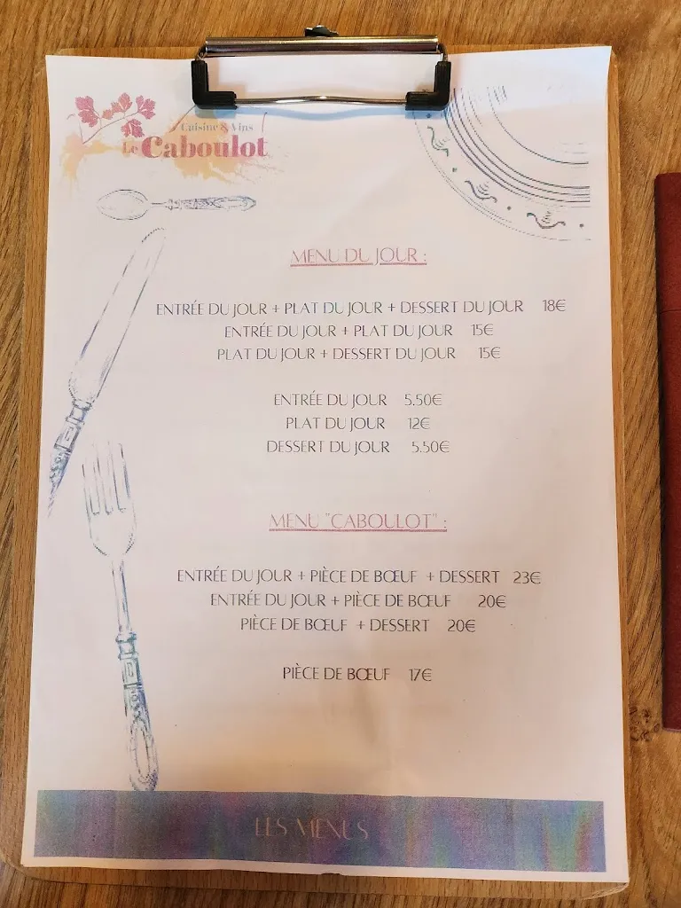 Menu_Le Caboulot Lyonnais_Chagny_image_2
