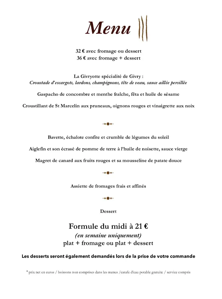 Menu_Auberge de l'Ecluse_Cours-les-Barres_image_1